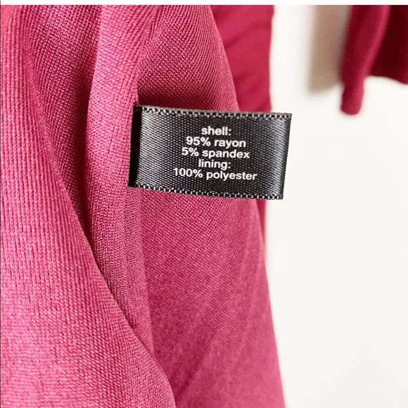 The Limited cranberry red faux wrap dress H - Picture 9 of 11